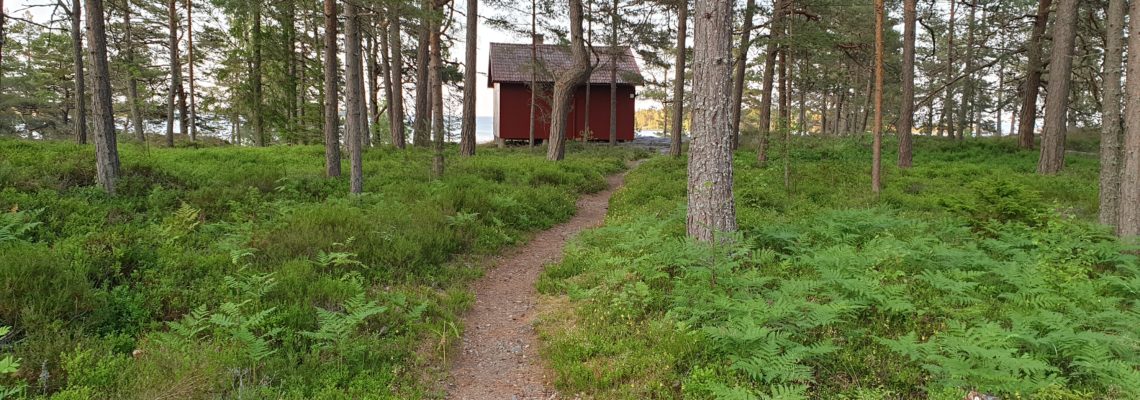 Stugor vid Vänerns strand
